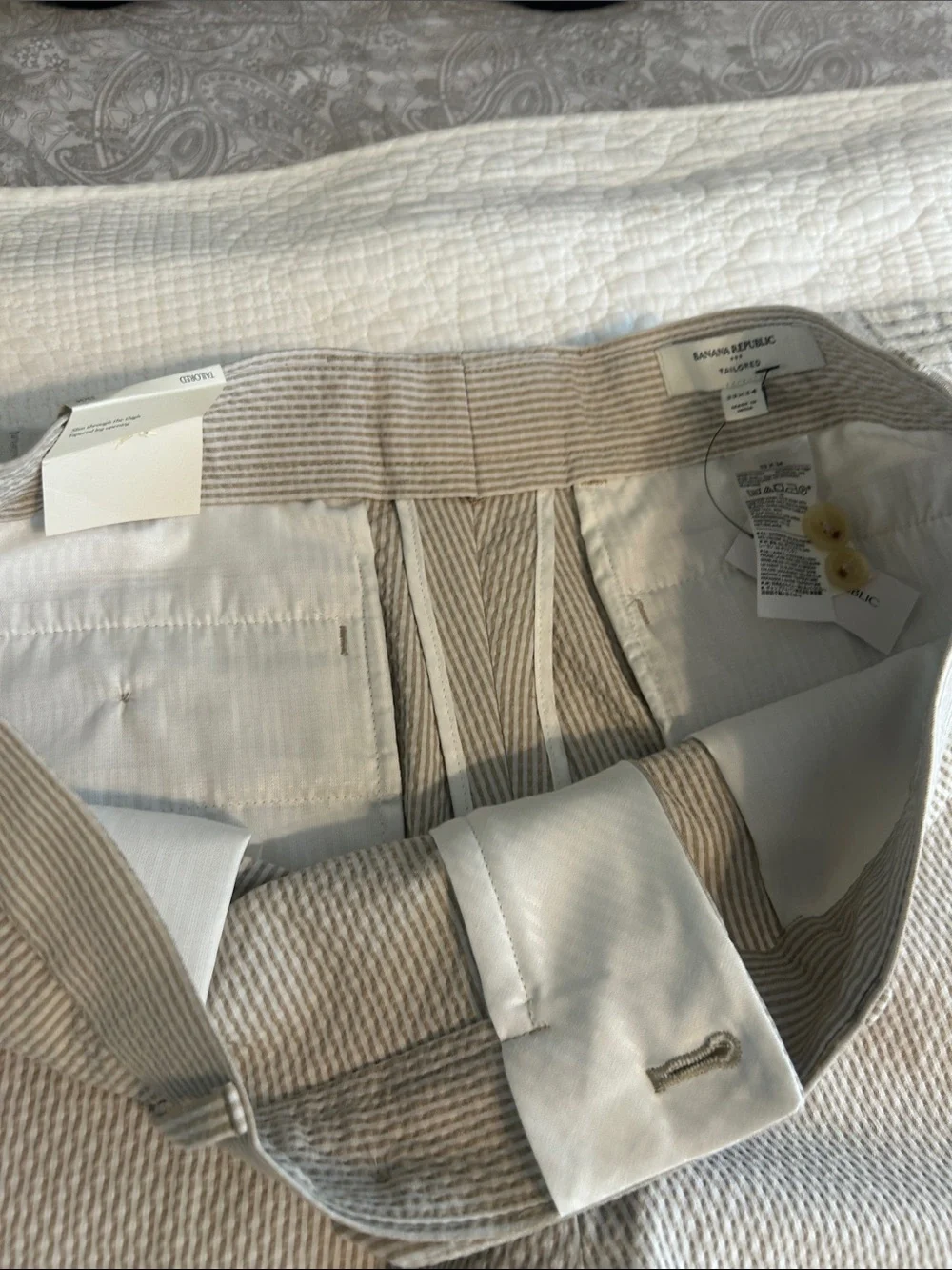 Banana Republic Seersucker pants.